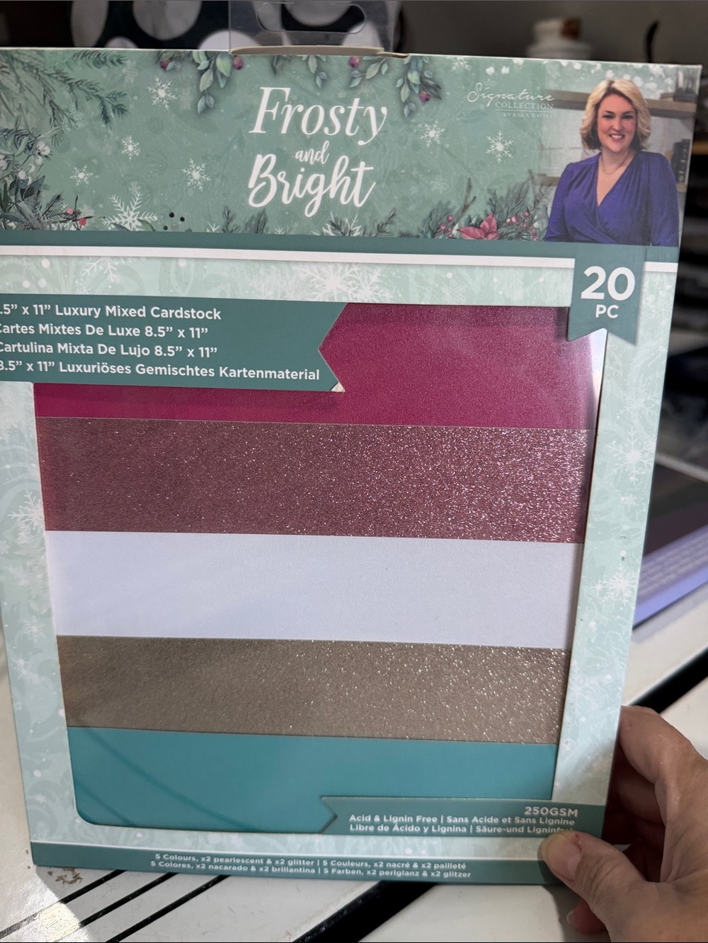 Crafters Companion Frosty and Bright Luxury Mixed Cardstock Pack